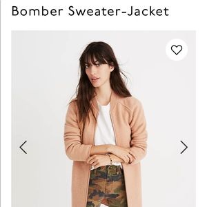 Madewell Bomber Sweater Jacket